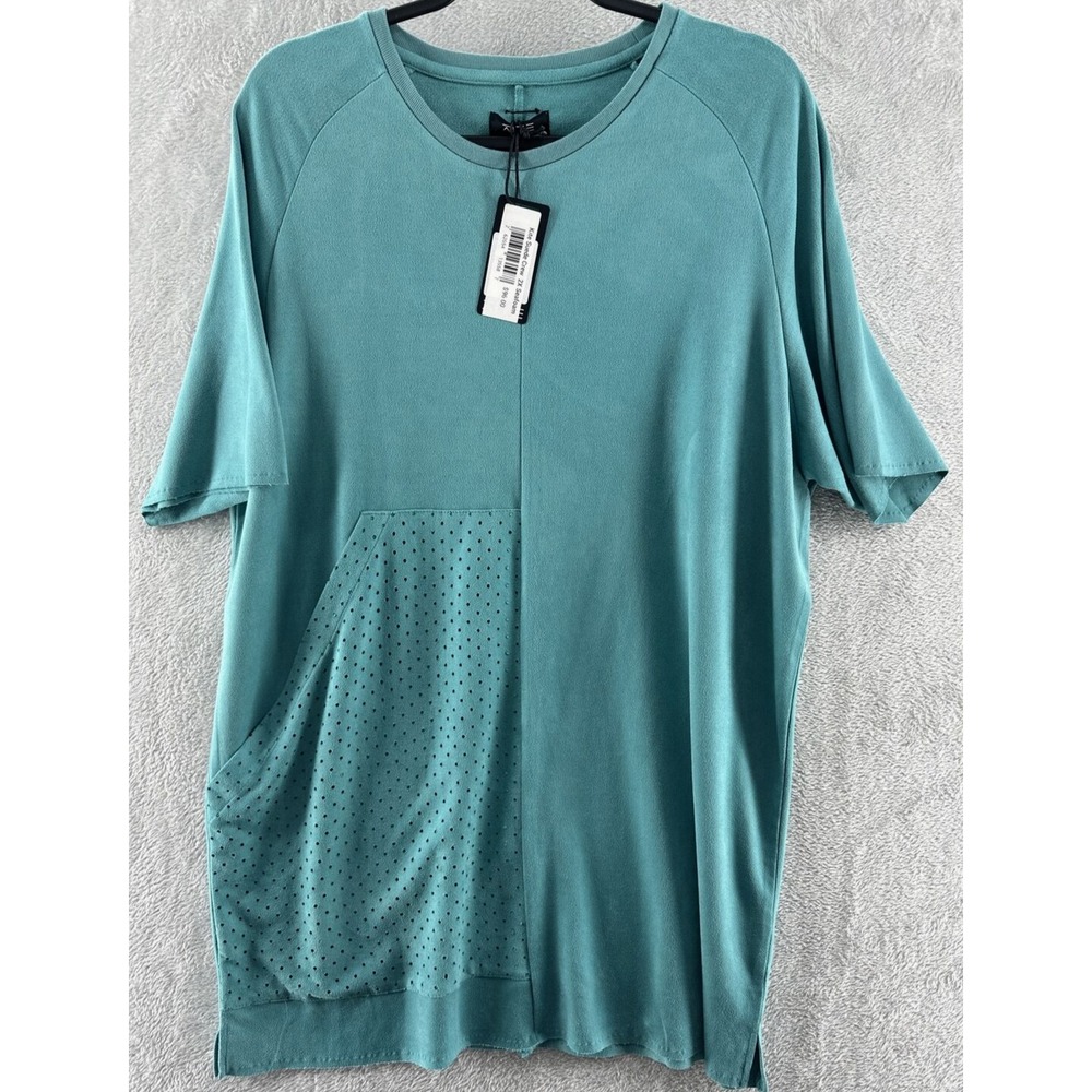 Kite Shirt Mens Sz 2XL Suede Seafoam Green Crew Neck Short Sleeve Mesh